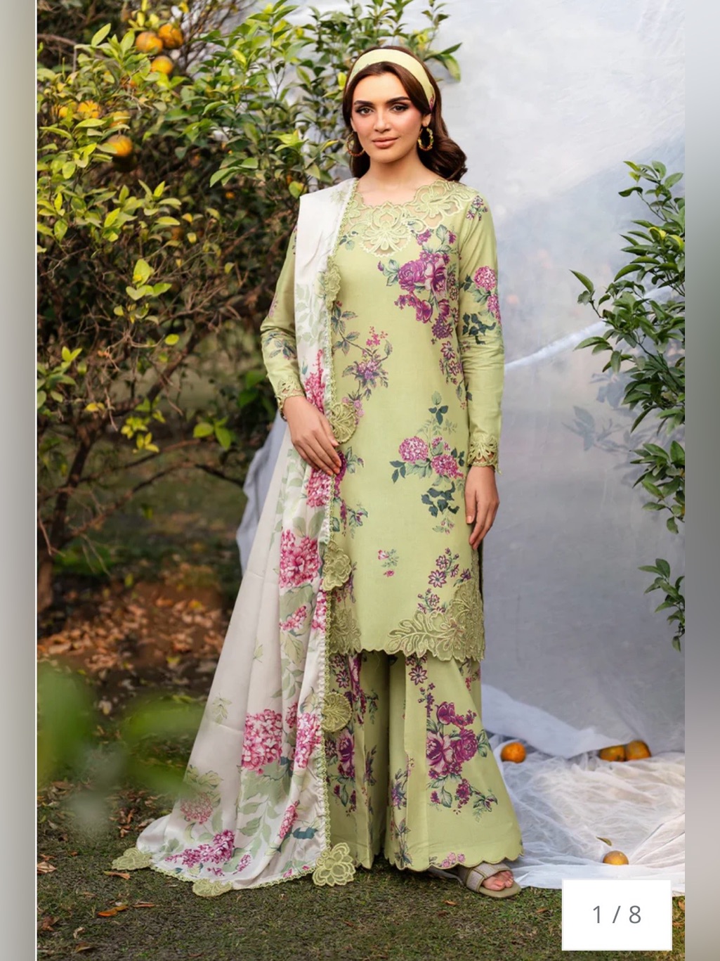 Pakistani Indian Embroidery Dress Brand Iznik Lawn Cotton Dress /Suit